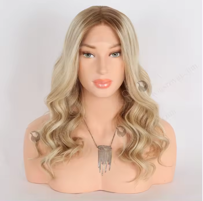 Synthetic Wig with Beach Curls